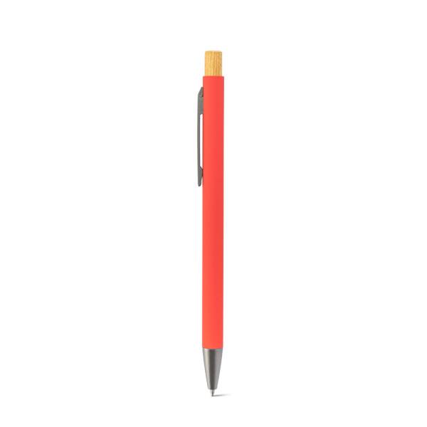 ZYLEN. Ballpoint pen in recycled aluminum (100% rAL), with rubber finish
