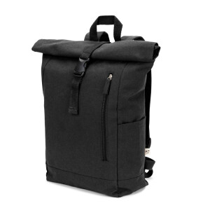 SAINT. Roll top backpack in recycled cotton and recycled polyester (380 g/m²) - Reklamnepredmety
