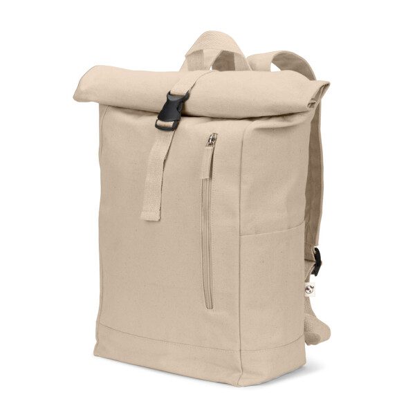 SAINT. Roll top backpack in recycled cotton and recycled polyester (380 g/m²)