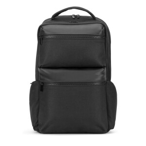 COPENHAGEN. Water-repellent recycled twill backpack with two large front pockets 17.3" - Reklamnepredmety