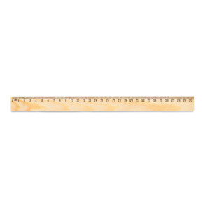WESLEY 30. Pine wood ruler with 30 cm scale - Reklamnepredmety