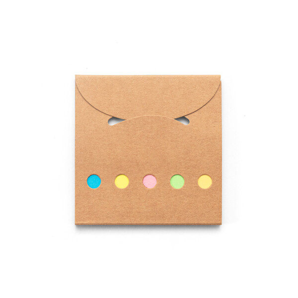 AINSLEY. 2-in-1 office set, made from 100% recycled paper, with 6 sticky notepads