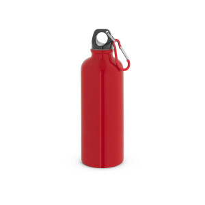 KELCE. Single-wall stainless steel bottle with carabiner clip 550 ml - Reklamnepredmety