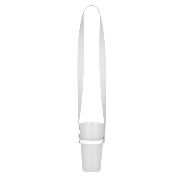 BOLTON. Polyester sublimation lanyard with silicone cup holder