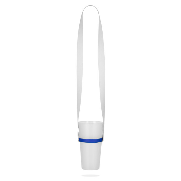 BOLTON. Polyester sublimation lanyard with silicone cup holder