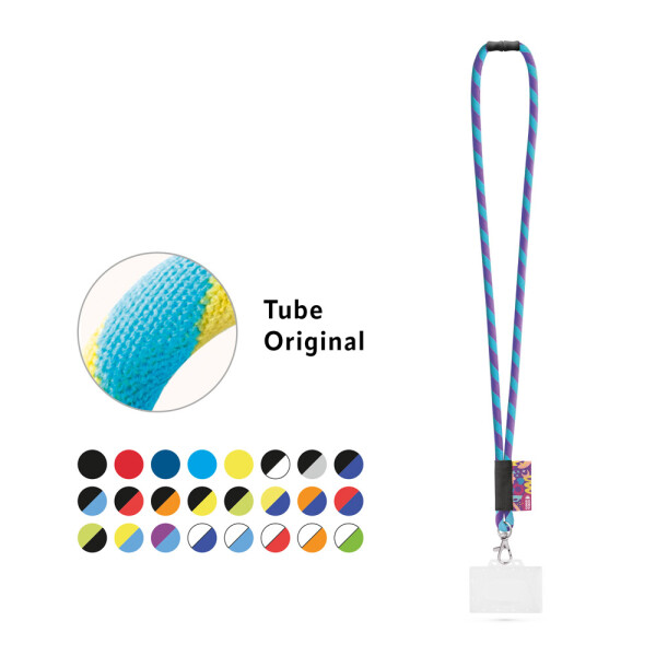 WATFORD. Customized polyamide lanyard with 86 x 54 mm rigid card holder