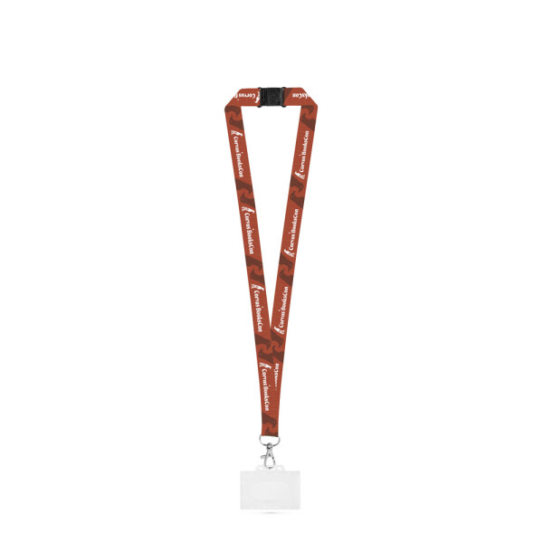 BARNSLEY. Sublimation lanyard made from 100% rPET with card holder