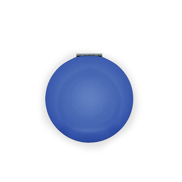 KAYLA. Double-sided round aluminum mirror with magnetic closure