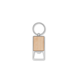 SYLVESTER. Rectangular iron keychain with bottle opener - Reklamnepredmety