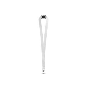 LEEDS. Polyester lanyard with safety clasp - Reklamnepredmety