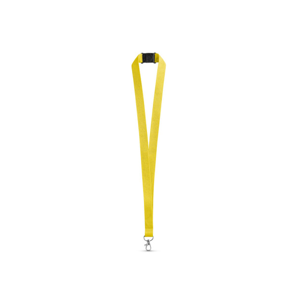 LEEDS. Polyester lanyard with safety clasp