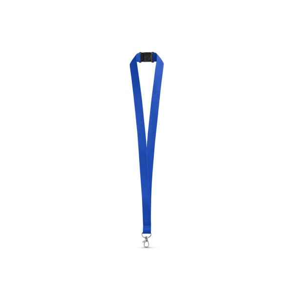 LEEDS. Polyester lanyard with safety clasp