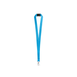 LEEDS. Polyester lanyard with safety clasp - Reklamnepredmety