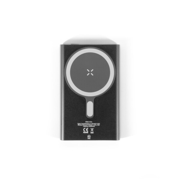 WRIGHT 5. Magnetic power bank with super-fast charging in recycled aluminum and recycled ABS 5.000 mAh