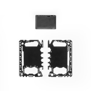 PEEBLES. Stainless steel multifunction card with 20 functions - Reklamnepredmety