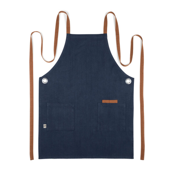CARDAMOM. Cotton (80% recycled) and polyester (20% recycled) apron (220 g/m²)