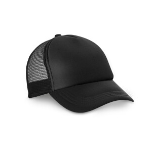 NICOLA BK. Polyester and mesh cap (150 g/m²) - Reklamnepredmety