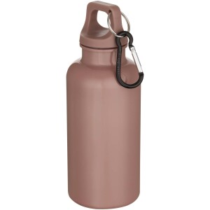 Oregon 400 ml solid colour RCS recycled plastic water bottle with carabiner - Reklamnepredmety