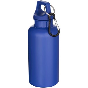 Oregon 400 ml solid colour RCS recycled plastic water bottle with carabiner - Reklamnepredmety
