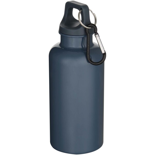 Oregon 400 ml solid colour RCS recycled plastic water bottle with carabiner