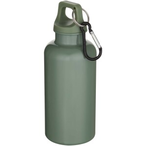 Oregon 400 ml solid colour RCS recycled plastic water bottle with carabiner - Reklamnepredmety