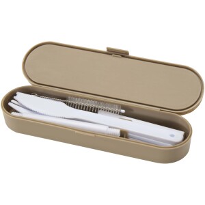 Runa cutlery set with bamboo lid - Reklamnepredmety