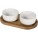 Noa wooden tray and ceramic serving bowls set