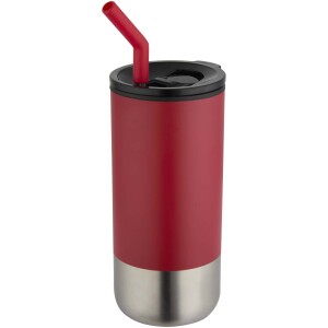 Grayson 480 ml RCS recycled insulated tumbler with straw - Reklamnepredmety