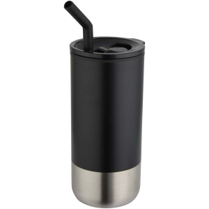Grayson 480 ml RCS recycled insulated tumbler with straw - Reklamnepredmety