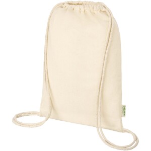 Odisha 100 g/m² OCS organic drawstring bag 5L - Reklamnepredmety