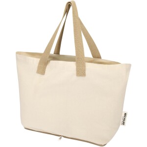 Sierra 140 g/m² GRS recycled foldable cotton tote bag 7L - Reklamnepredmety