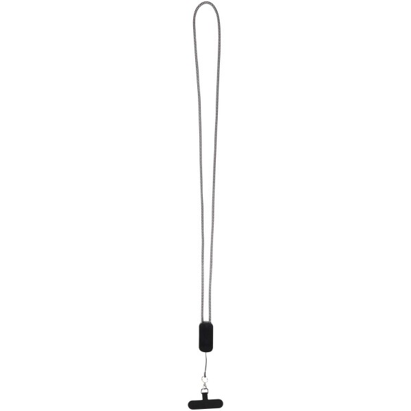 Anser recycled plastic smartphone lanyard with 27W 5-in-1 built-in cable