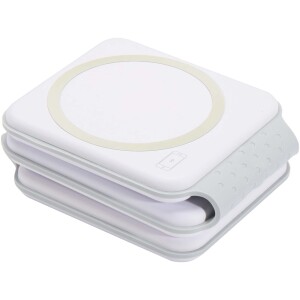 Armus 3-in-1 15W recycled plastic foldable wireless charger - Reklamnepredmety
