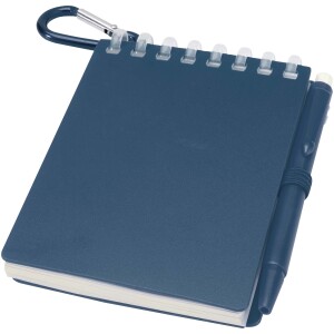 Lig Mini recycled outdoor soft cover notebook and ballpoint pen set (black ink) - Reklamnepredmety