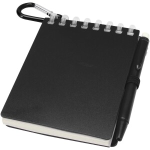 Lig Mini recycled outdoor soft cover notebook and ballpoint pen set (black ink) - Reklamnepredmety