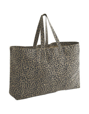 Leopard Print Canvas Oversized Tote Bag - Reklamnepredmety