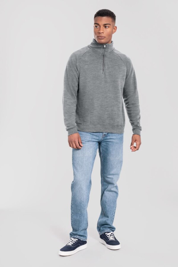Heavy Sweater with 1/4 Zip - Iconic Premium Zip Neck Sweat
