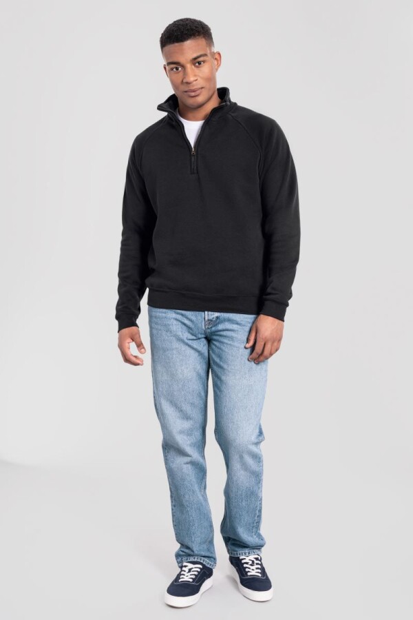 Heavy Sweater with 1/4 Zip - Iconic Premium Zip Neck Sweat