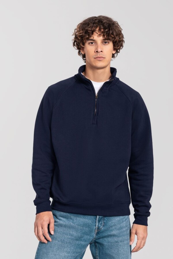 Heavy Sweater with 1/4 Zip - Iconic Premium Zip Neck Sweat