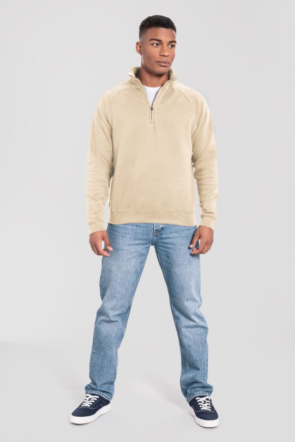 Heavy Sweater with 1/4 Zip - Iconic Premium Zip Neck Sweat