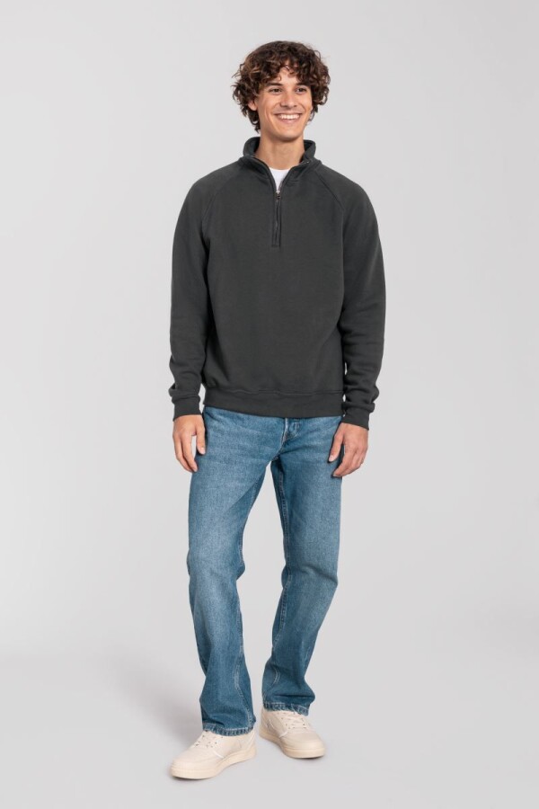 Heavy Sweater with 1/4 Zip - Iconic Premium Zip Neck Sweat