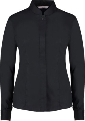 Poplin blouse with a Mao collar long-sleeve KK 261 - Reklamnepredmety