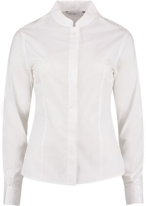 Poplin blouse with a Mao collar long-sleeve KK 261 - Reklamnepredmety