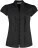 Poplin Blouse with Mao collar shortsleeve KK 727 - ps-430727-kustom-kit-kk-727-black-front-6476b22f-5f33-4186-b7ff-725dfa3177f8-web - variant 