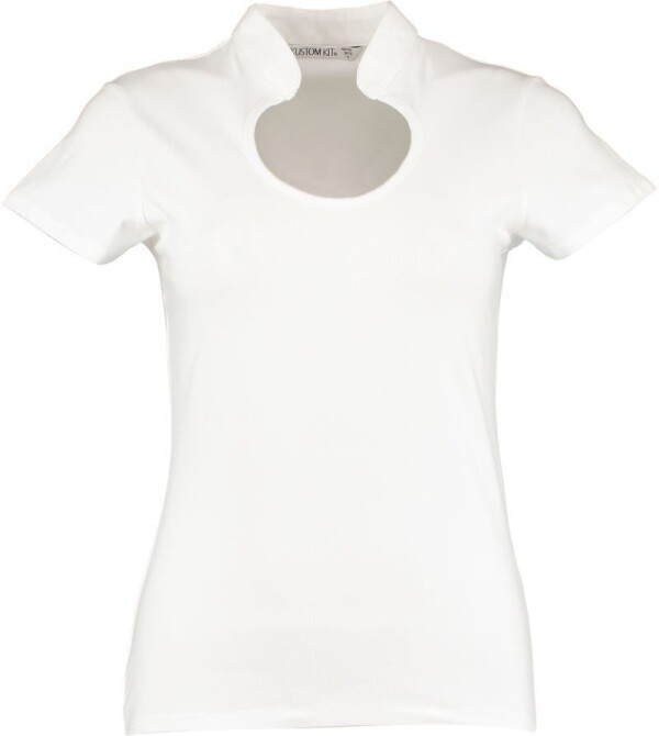 Women's T-shirt with a teardrop neckline