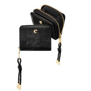 Card wallet with flap Philomène Black - Reklamnepredmety