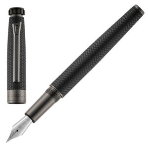 Fountain pen Interlace Black - Reklamnepredmety