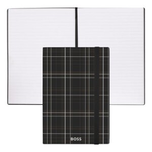Notebook A5 Checkered Black Lined - Reklamnepredmety