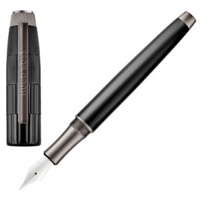 Fountain pen Striato Black - Reklamnepredmety
