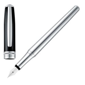 Fountain pen Essential Classic Black & Chrome - Reklamnepredmety